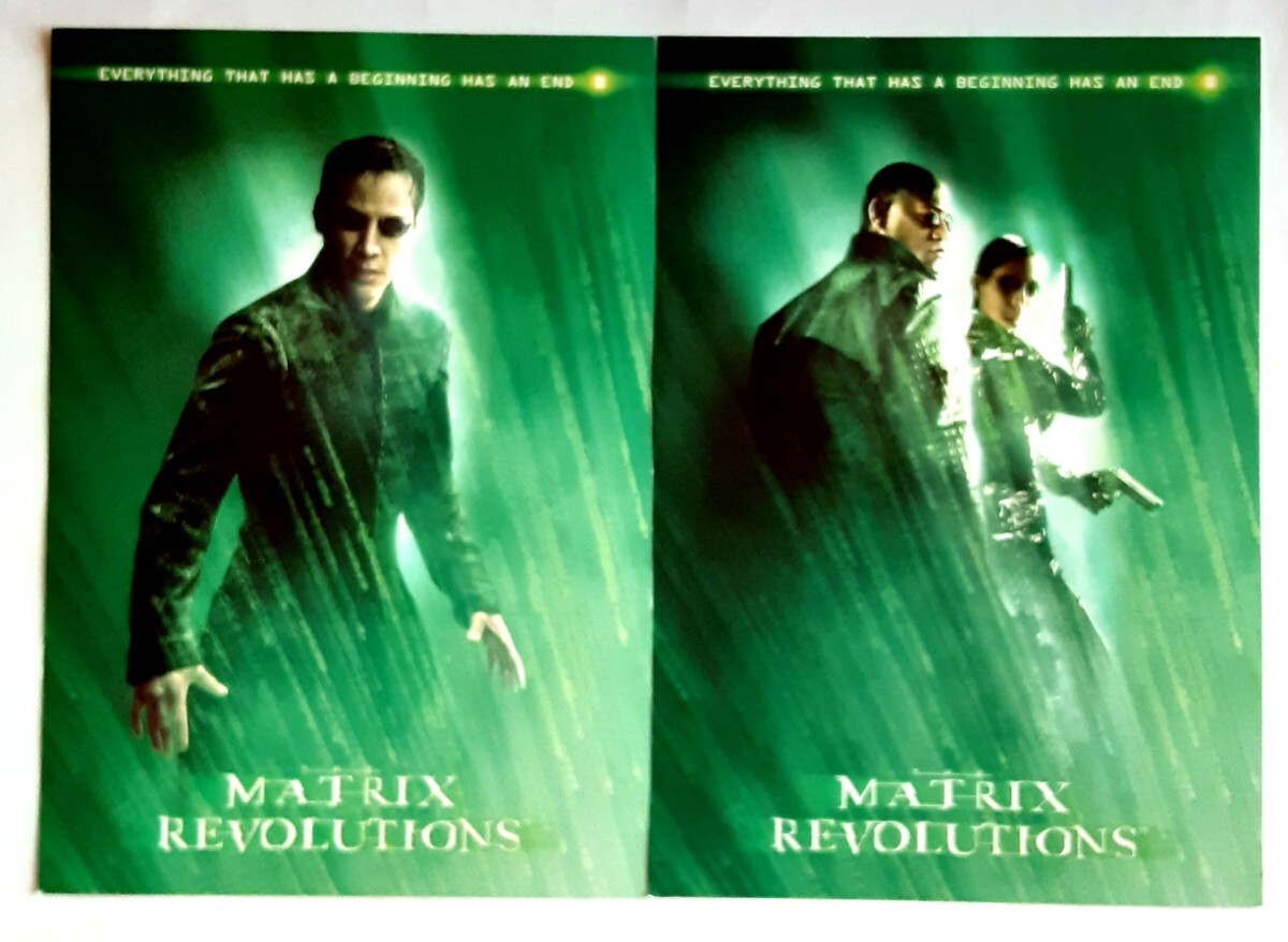 マトリックス ポストカード MATRIX キアヌ・リーブス ハガキ 2枚セット 映画 グッズ キアヌリーブス コレクション カード MATRIX REVOLUTIO拍卖