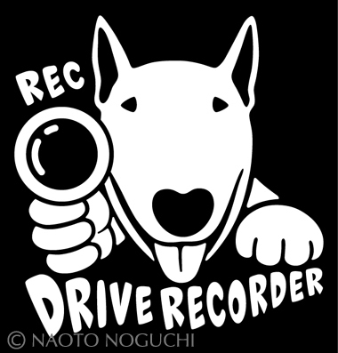 オリジナル ステッカー シール DOG IN CAR ドライブレコーダー 録画中 ブルテリア P2拍卖