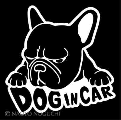 オリジナル ステッカー シール フレンチブルドッグ フレンチブルドック DOG IN CAR ドッグインカー フレブル V拍卖