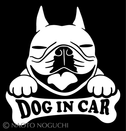 オリジナル ステッカー シール フレンチブルドッグ フレンチブルドック DOG IN CAR ドッグインカー フレブル H拍卖