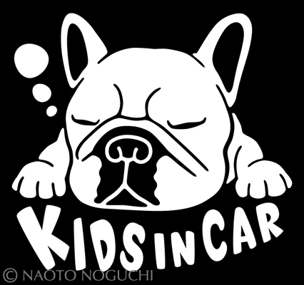 オリジナル ステッカー シール フレンチブルドッグ フレンチブルドック KIDS IN CAR キッズインカー キッズ イン カー フレブル L13拍卖