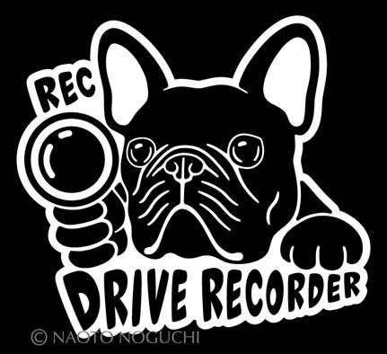 オリジナル ステッカー シール フレンチブルドッグ フレンチブルドック DOG IN CAR ドライブレコーダー 録画中 フレブル R9拍卖