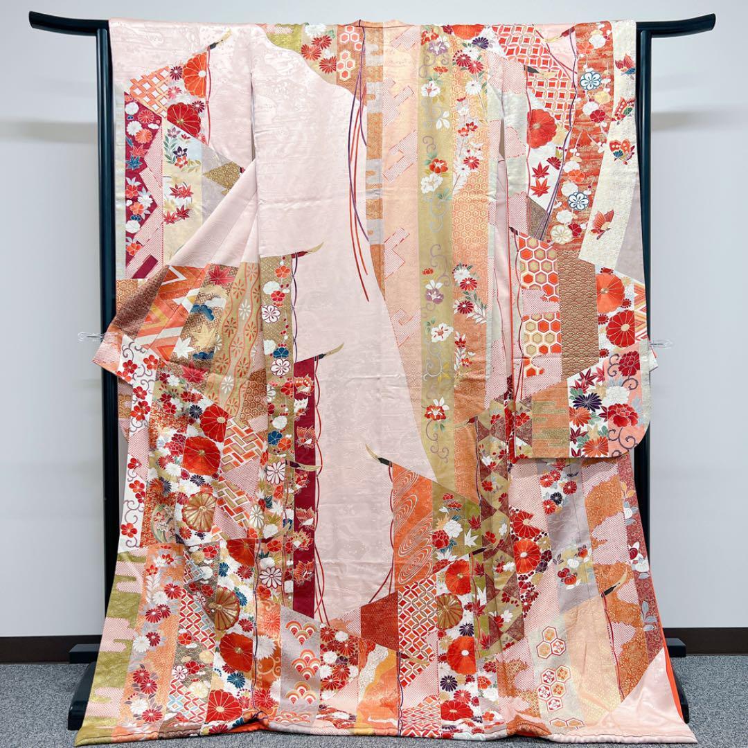 【希少】 セミアンティーク 千總の引き振袖 金駒刺繍 着物拍卖