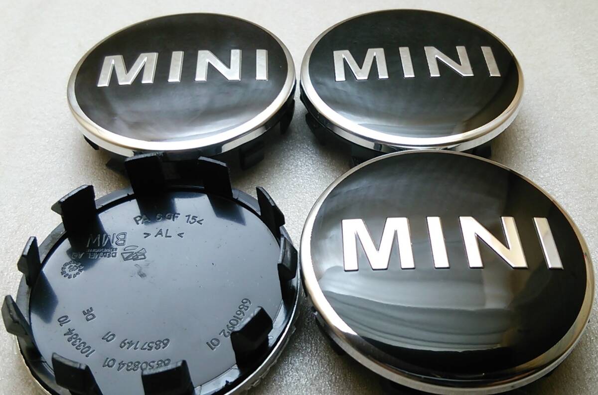 MINI ミニクーパー 56mm 黒銀 ホイールキャップ 4こ OEM 社外品 F54 F55 F56 F57 F60 R50 R52 R53 R55 R56 R57 R58 R59 R60 R61拍卖