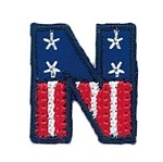 新品★アメリカンワッペン★アルファベット★N★イニシャル★ハンドメイドに★送料210円可拍卖
