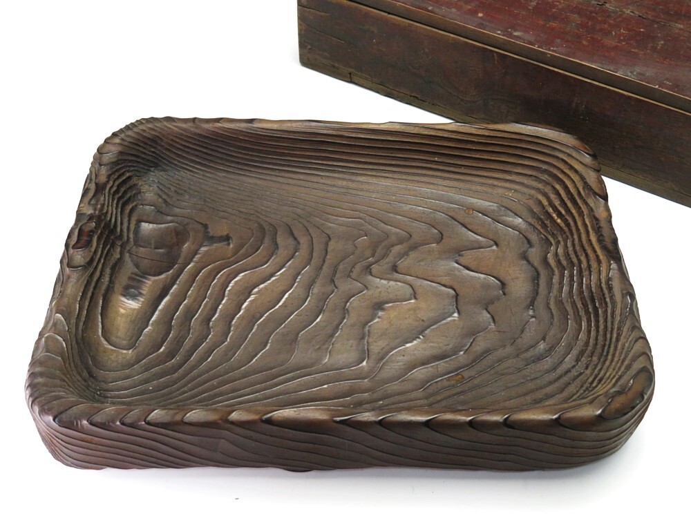 【7822】香道具 古材 杉 香盆 時代箱(初品・買取品)拍卖