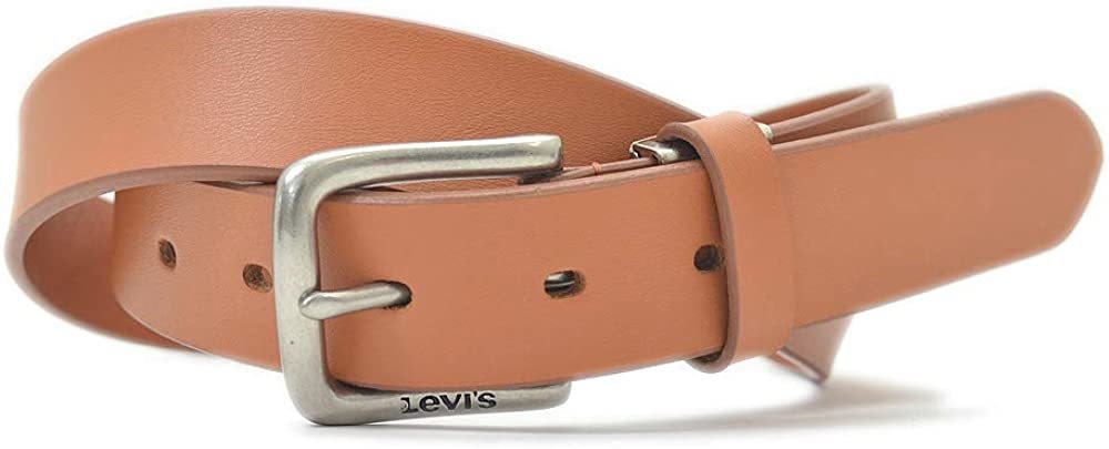リーバイス バックル ロゴ レザー ベルト 100 チャ Levi's 牛革 長さ調節可能 カット拍卖