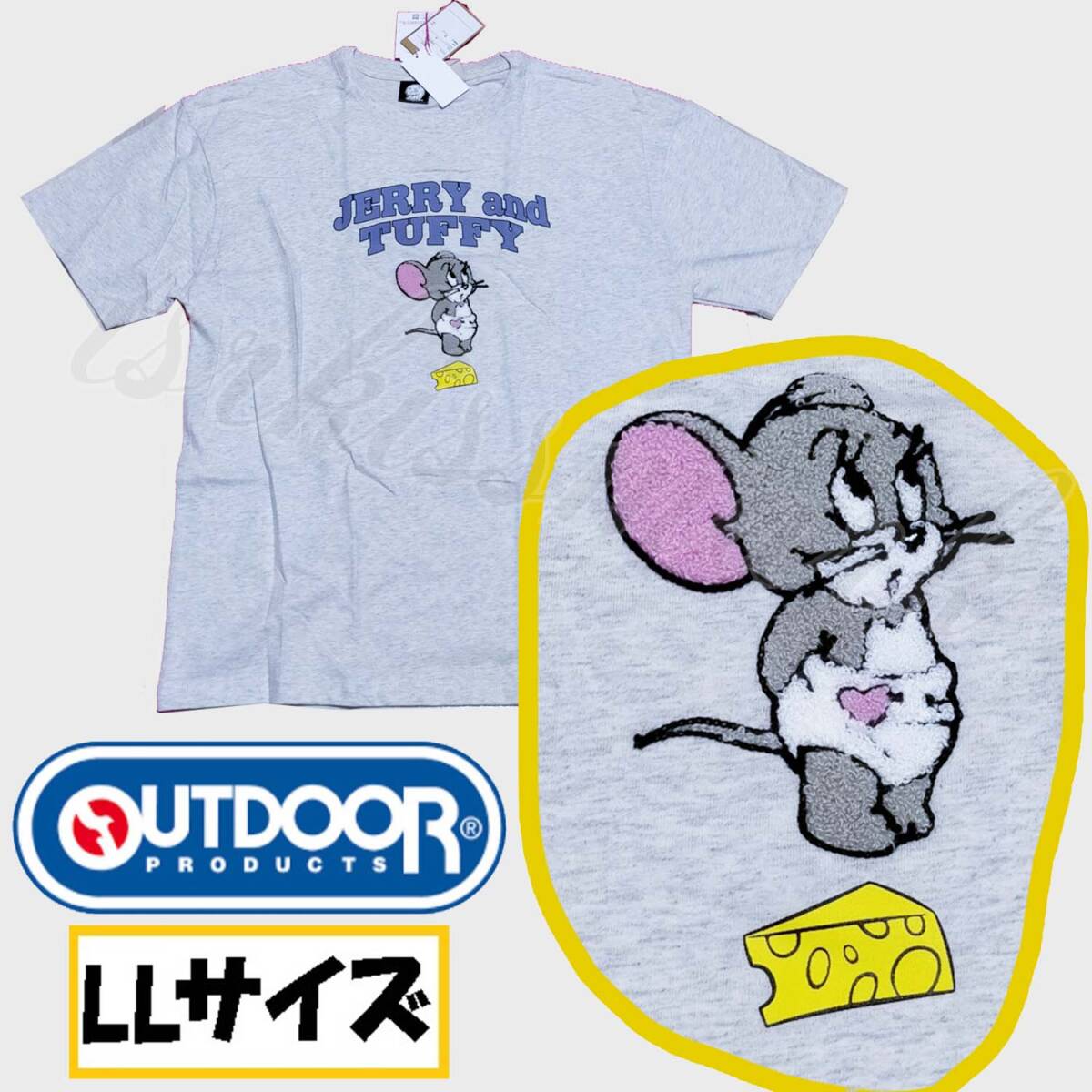 【XLサイズ】タフィー × OUTDOOR PRODUCTS トムとジェリー 半袖Tシャツ 丸首 拍卖