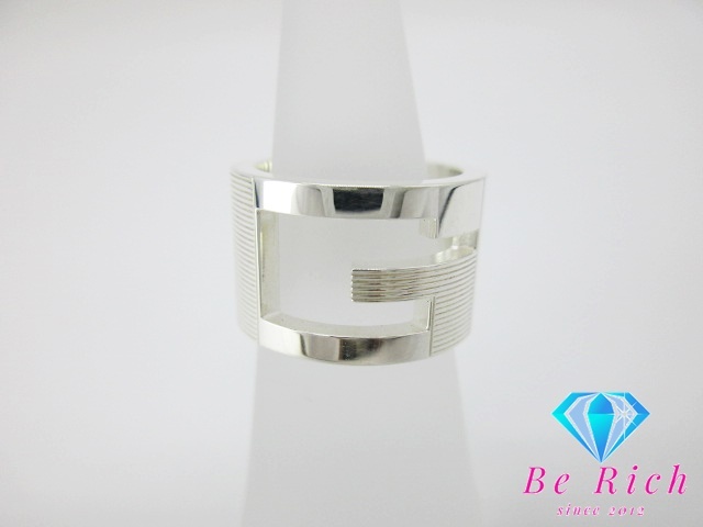 グッチ GUCCI ブランデッド G ワイド リング 指輪 #9 SV Ag 925 シルバー ロゴ ジュエリー アクセサリー【中古】 ba2908拍卖
