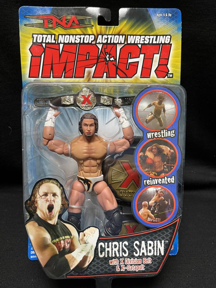 MARVEL:NWA-TNA Series 3 クリス・セイビン w/ベルト (白タイツ、未開封品)拍卖