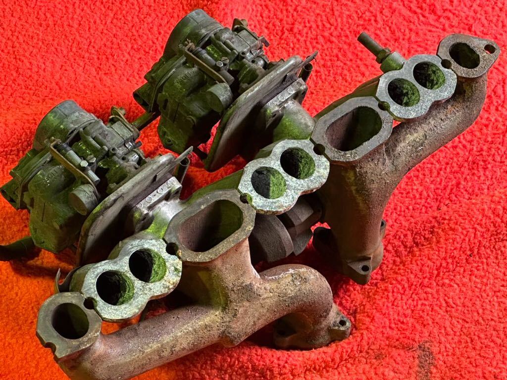 メルセデスベンツW180ポントン220Sキャブレター ソレックスSOLEXインテークマニホールド ツインキャブMercedes Benz純正Carburetorインマニ拍卖