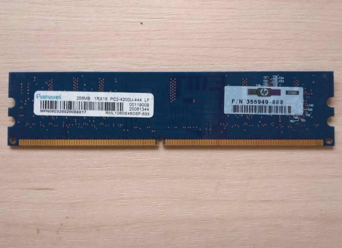 D05 メモリ デスクトップ用 Ramaxel 256MB 1RX16 PC-4200U-444拍卖