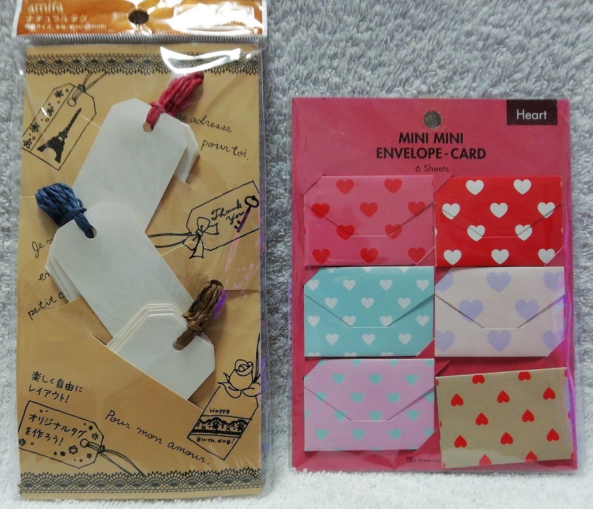 ★セット★ミニミニエンベロープカード★ナチュラルタグ★拍卖