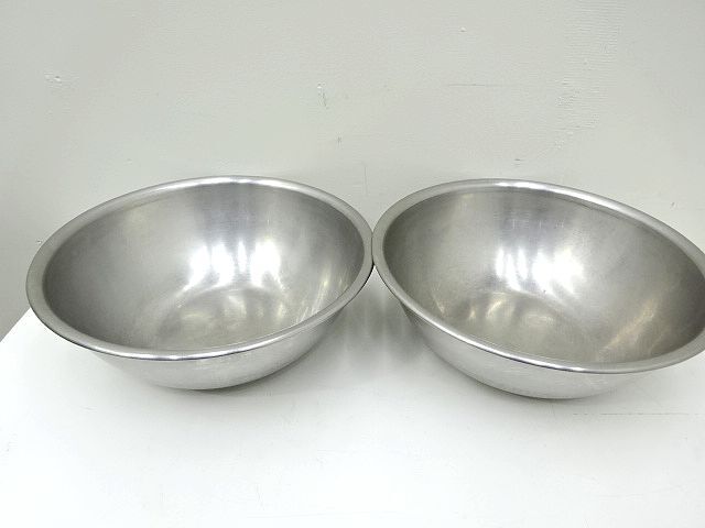 ステンレス ボウル 2点セット 33㎝ 中古 厨房 飲食 店舗 調理 調理道具 製菓 食堂拍卖