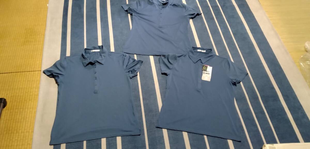 男女兼用 ストレッチ ポロシャツ LL ネイビー ミスターマックス MRMAX 1枚未使用 2枚美中古 3点 拍卖