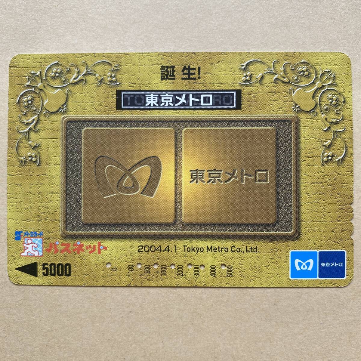 【使用済】 パスネット 営団地下鉄 東京メトロ 誕生! 東京メトロ拍卖