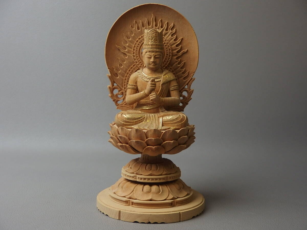 【骨董・仏教美術】★木彫 仏像★★大日如来座像 fk061ub.7 彫刻拍卖