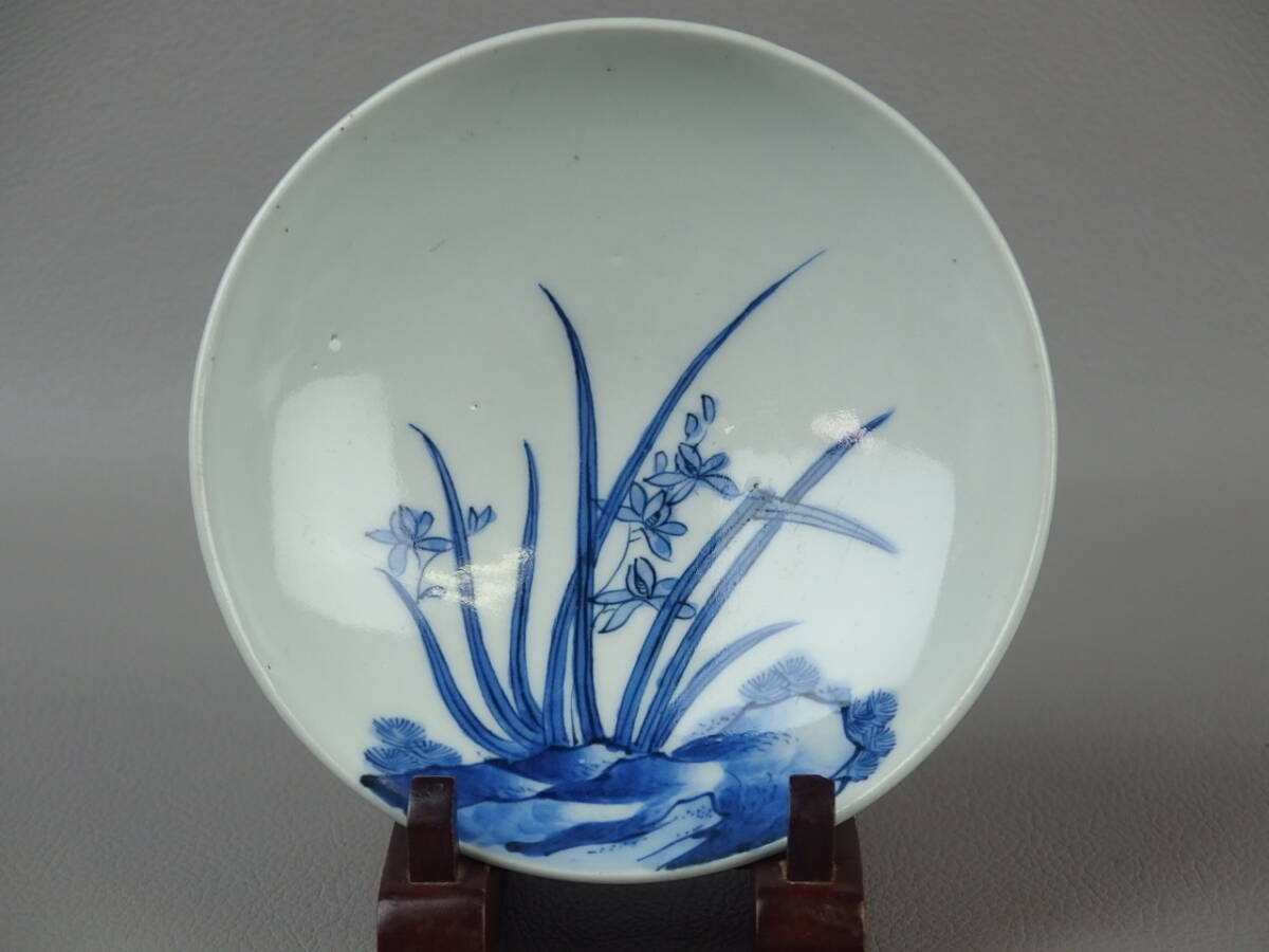 【骨董・茶道具】★鍋島焼★★染付蘭文小皿② fj047ub32.7 和食器拍卖