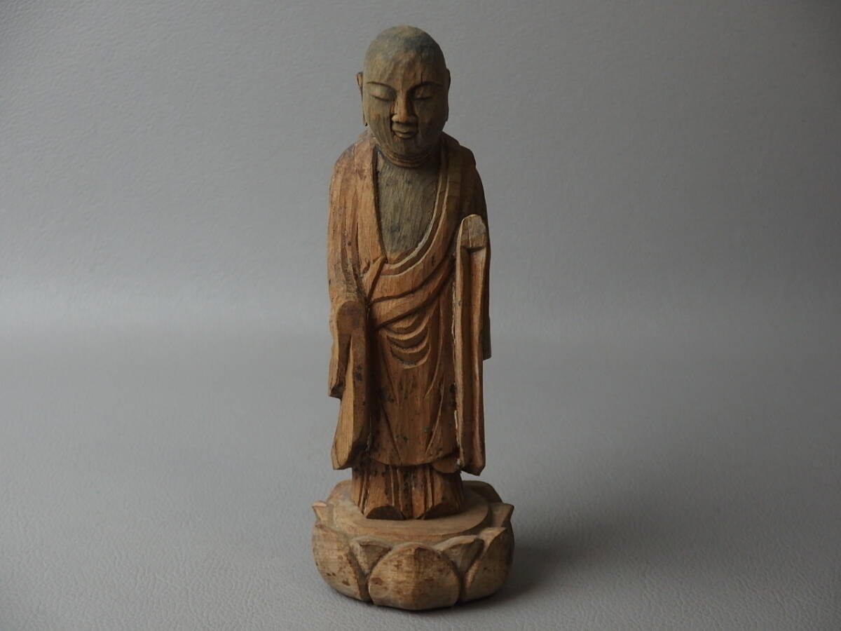 【骨董・仏教美術】★古い 木彫★★地蔵菩薩立像 fj113vb.7拍卖