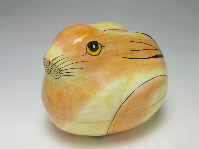 ◎●うさぎ ウサギ  ペーパーマッシュ 小物入れ  NO.124-3 兎 兔拍卖