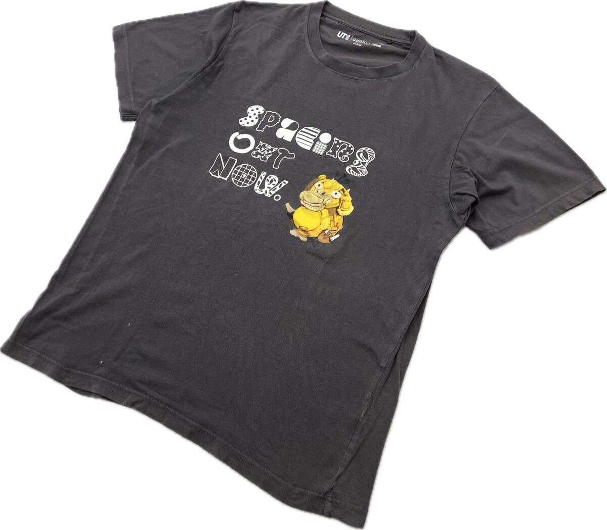 UT ☆ UNIQLO コダック キャラクター デザイン 半袖 Tシャツ グレー L 人気 ゲーム PokeMon ミーツ アーティスト magma ユニクロ■FB147拍卖