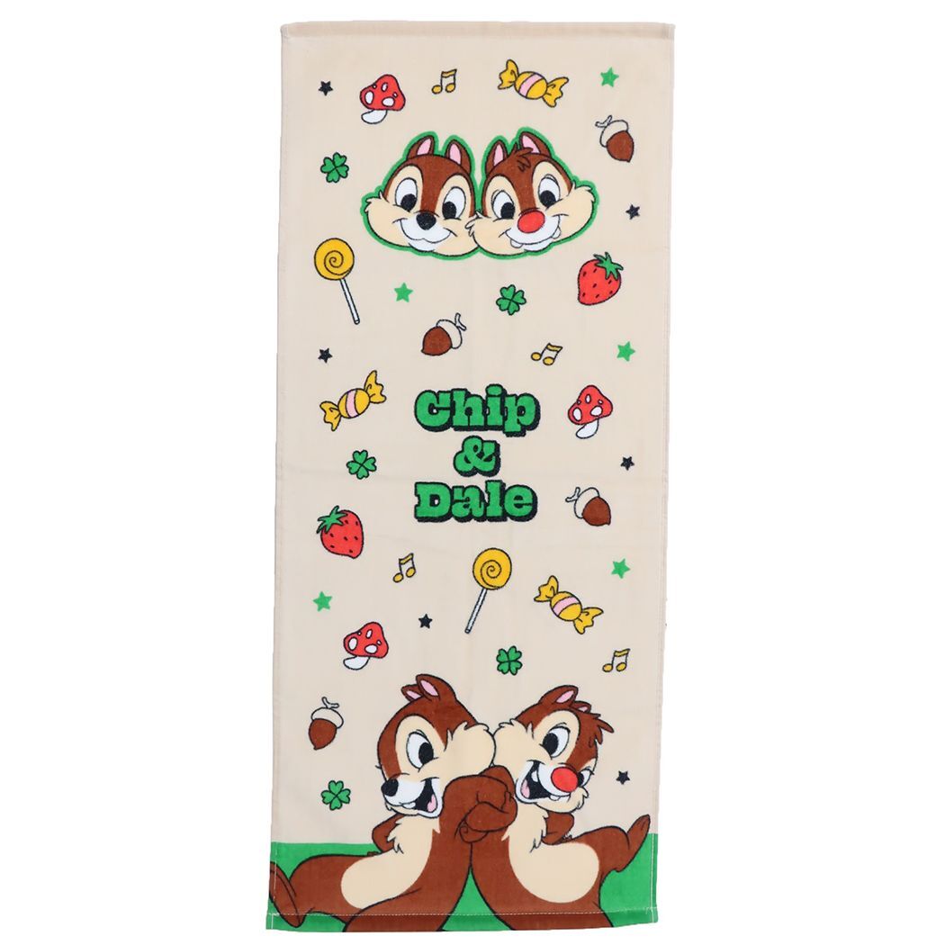 ★新品 チップとデール フェイスタオル〈グルービー〉プリントロングタオル Chip 'n Dale ディズニー Disney拍卖