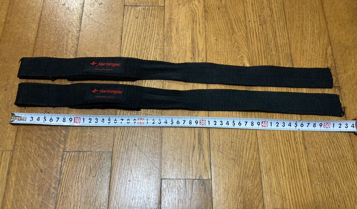 YK-5685 中古品 リストラップ リフティングストラップ リフティンググローブ パームプロテクター harbinger 52cm×3.5cm 手首サポーター拍卖