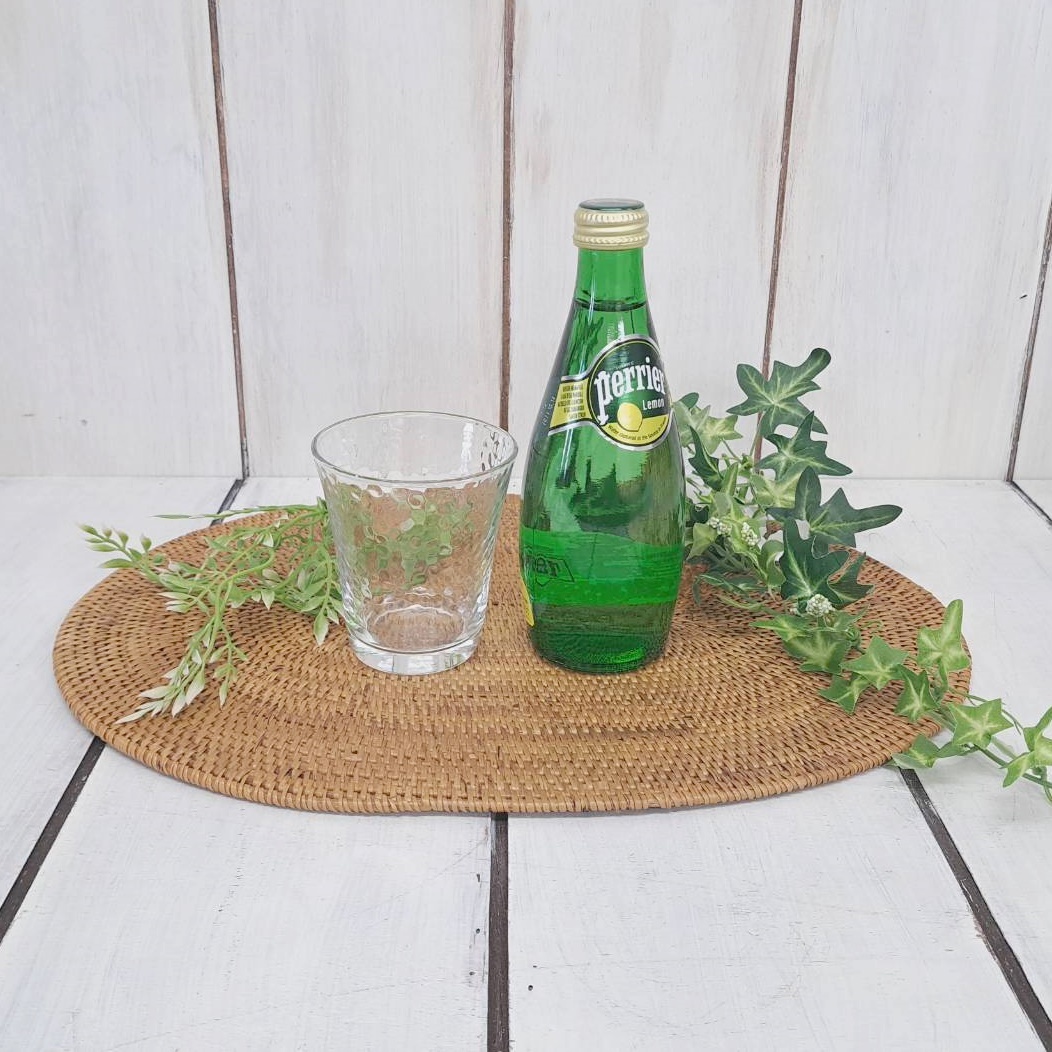 アタ製 ランチョンマット 手編み 楕円形 ナチュラル バリ島拍卖