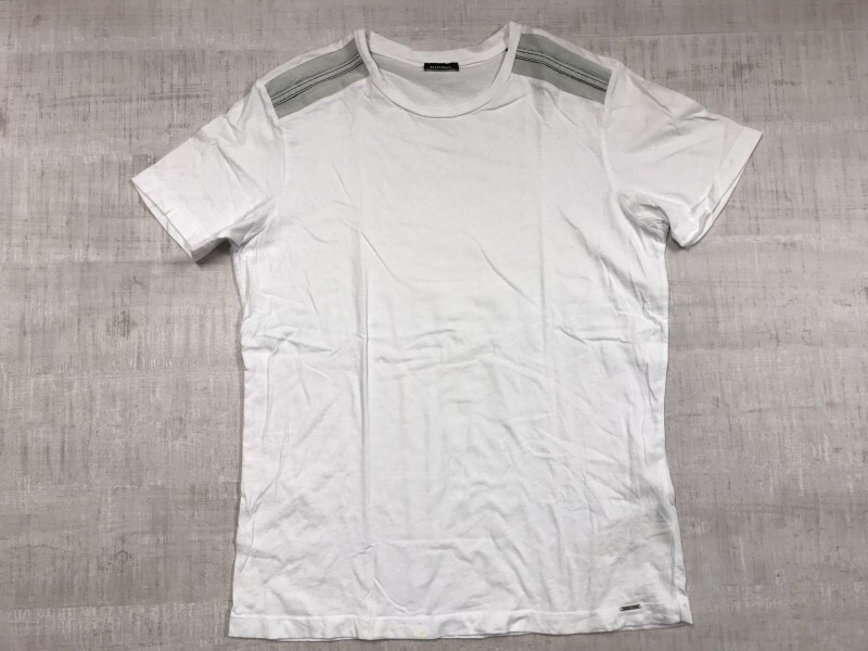 ディーゼル DIESEL ラグジュアリー ストリート モード Y2K 00s 古着 デニム切替 半袖シャツ メンズ コットン100% 小さめサイズ XS 白拍卖