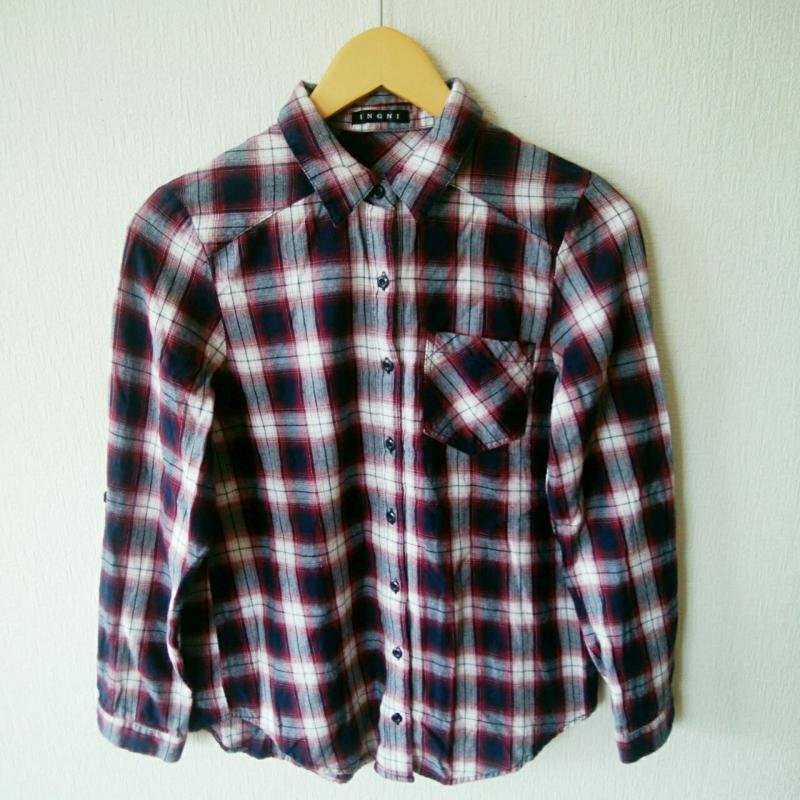 INGNI M イング シャツ、ブラウス 長袖 Shirt Blouse 白 / ホワイト / X 黒 / ブラック / X 赤 / レッド / 10011577拍卖