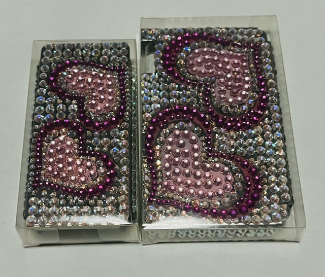 ★ ☆未使用保管品☆ CHIARA ミントケースカバー フリスク ミンティア 携帯用 ラインストーン ハート セット 2点 ★拍卖