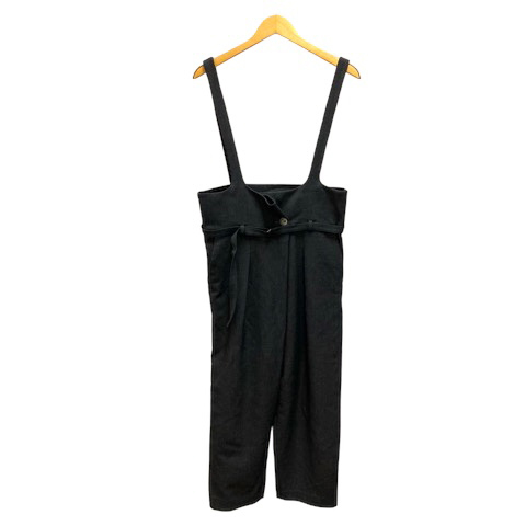 エンフォルド ENFOLD サロペット パンツ ボトムス タック ベルト ストレッチ 36 チャコールグレー レディース拍卖