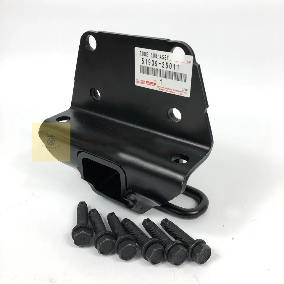 トヨタ 純正 03-21 4ランナー レクサス GX470 牽引 トレーラー ヒッチプレート&ボルト OEM 51909-35011 90119-12361x6拍卖