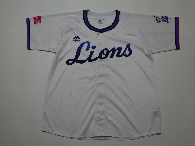 ■0629■埼玉西武ライオンズ Majestic マジェスティック ユニホーム L ●拍卖