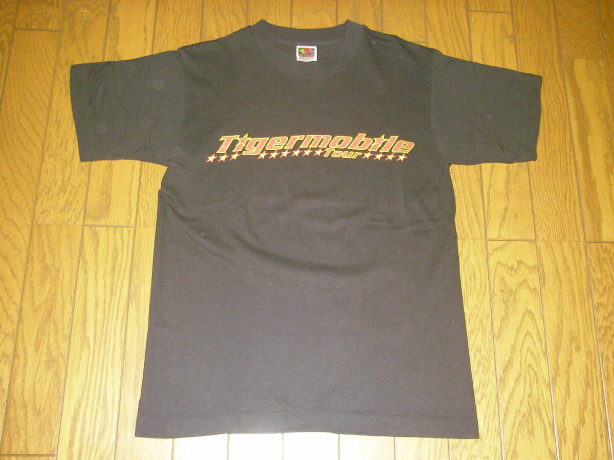 90s ヴィンテージ THE HIGHLOWS ザ ハイロウズ タイガーモービル Tシャツ 黒 ブラック ( クロマニヨンズ ザ ブルーハーツ 甲本ヒロト拍卖