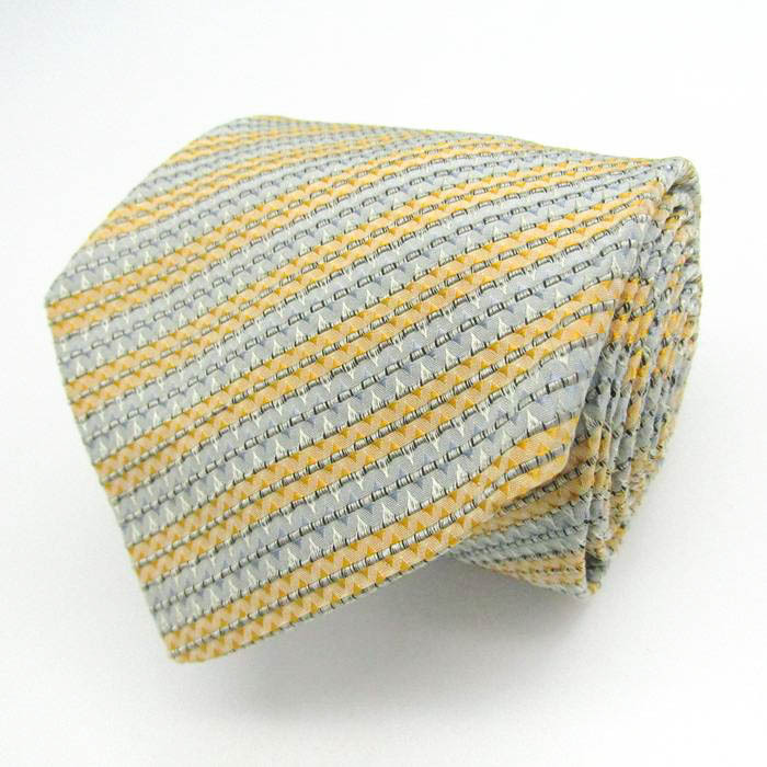 リキエル オム ブランド ネクタイ ストライプ柄 シルク フランス製 PO メンズ イエロー RYKIEL HOMME拍卖