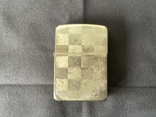 【現状品】Zippo/ジッポー チェック柄 シルバー PAT2032693 ライター 喫煙具 趣味 コレクション インテリア拍卖