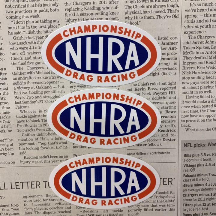 ステッカー 3枚セット/CHAMPIONSHIP DRAG RACING ・NHRA デカール シール ビニール アメリカン雑貨 アメ雑 USA ロゴマーク拍卖