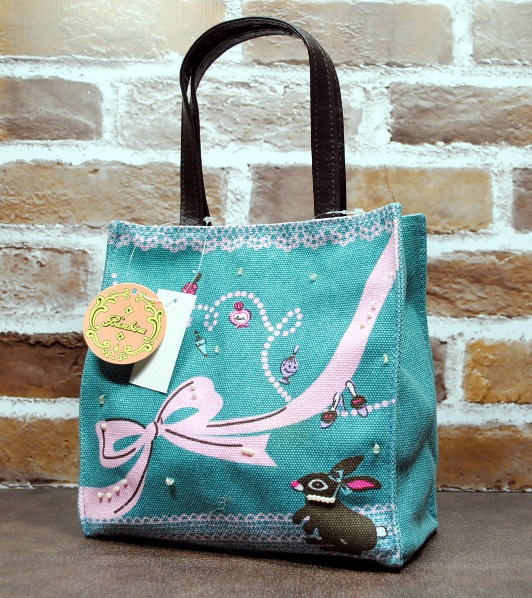 ■新品 送料無料★ バラエティショップ 展開 お洒落で可愛いミニトートバッグ (新品) 小物やお弁当入れに!拍卖