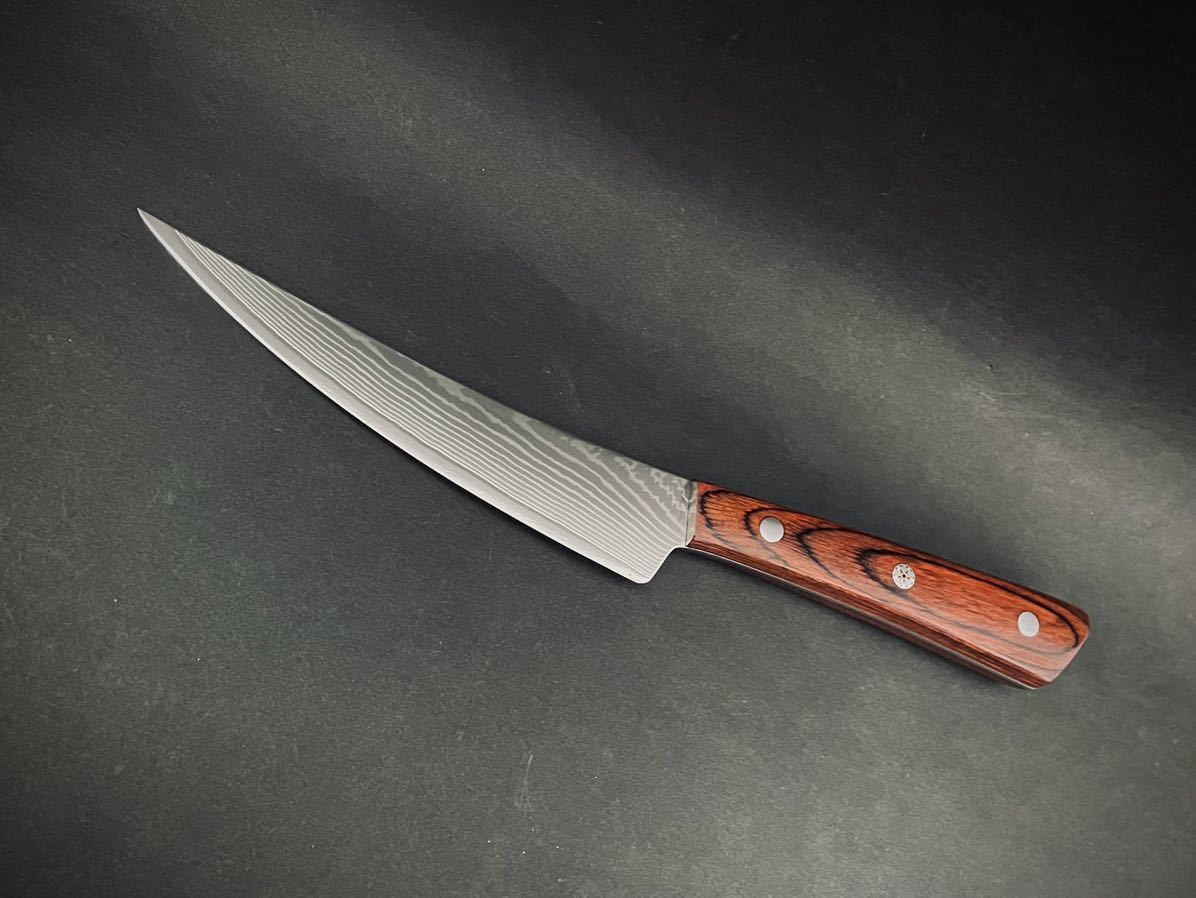 包丁 #058 骨すき包丁 ダマスカス ボーニングナイフ拍卖