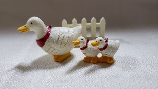あひるの親子 柵 3個セット 置物 飾り物 インテリア小物 インテリア雑貨 生き物 鳥 コレクション拍卖