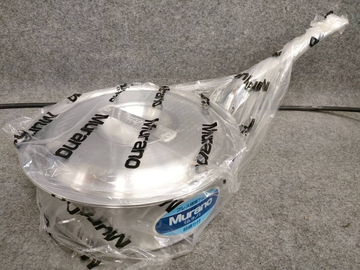 Murano ムラノ アルミニウム業務用鍋シリーズ アルミ製浅型片手鍋 蓋付き 27cm ※複数在庫あり拍卖