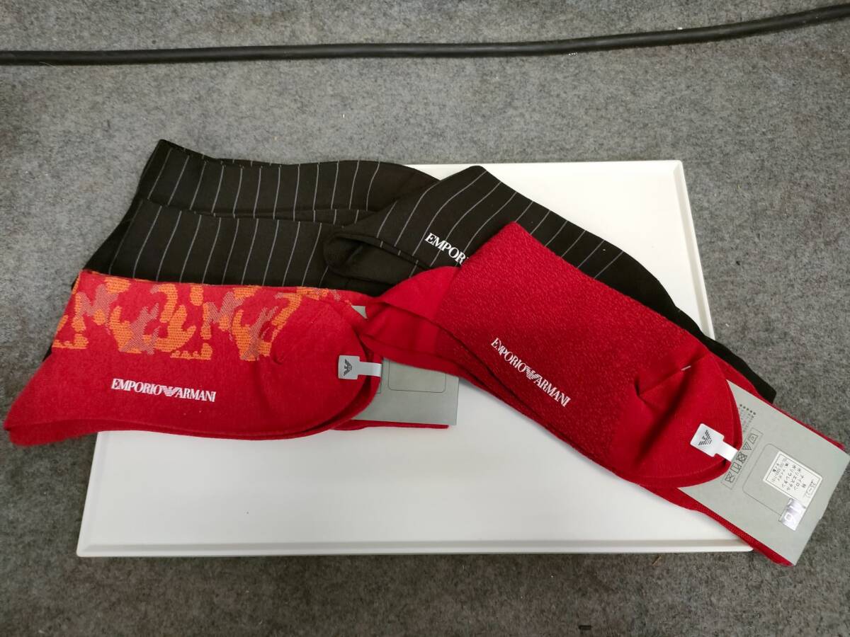 EMPORIO ARMANI エンポリオアルマーニ メンズ靴下 5足セット サイズ25~27cm拍卖
