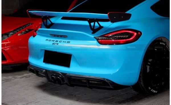 ★ポルシェ 981 ケイマン/ボクスター用GT4 FRP素材 リアディフューザー/カーボンディフェーザー/cayman/BOXSTER/クロスカーボン/人気商品/拍卖