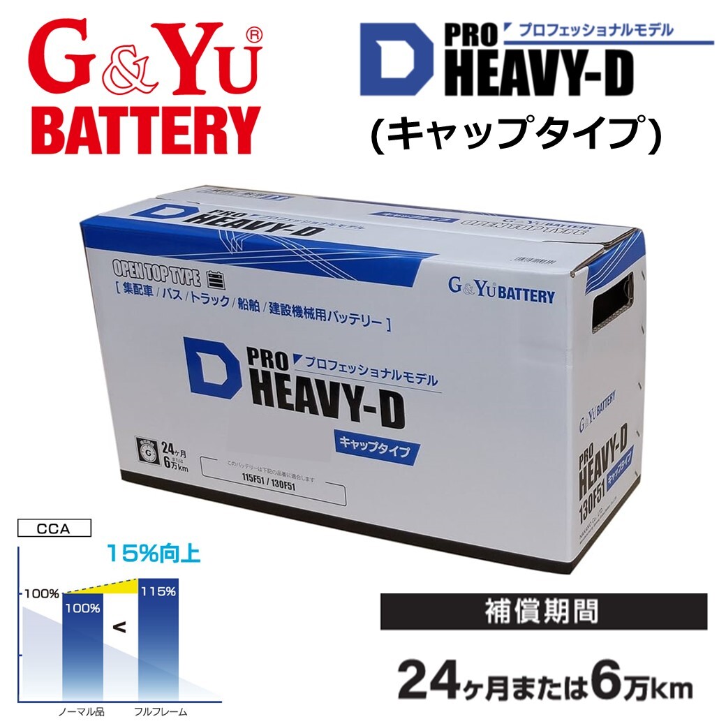 (法人様届け限定) バッテリー HD-D26L トラック 業務用車用 2個セット (85D26L 80D26L 75D26L) PRO HEAVY-D キャップタイプ拍卖