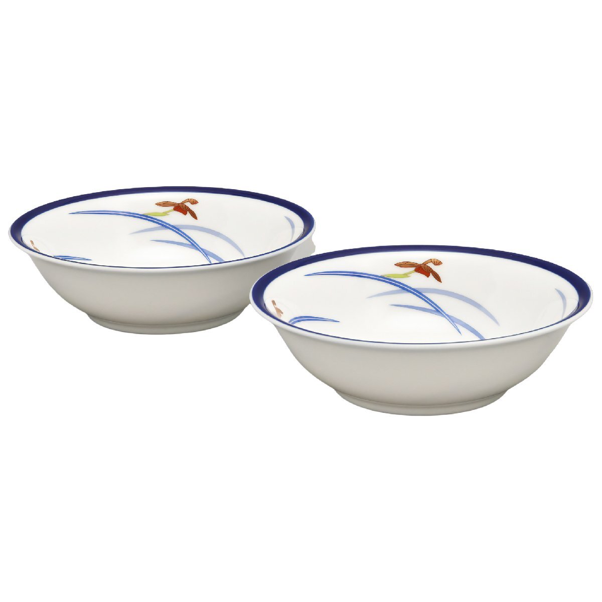 香蘭社 上質な磁器に蘭のデザイン ペア ボウル セット 上品な雰囲気 14.5cm どんな料理にも馴染む 電子レンジ対応 有田焼の老舗拍卖