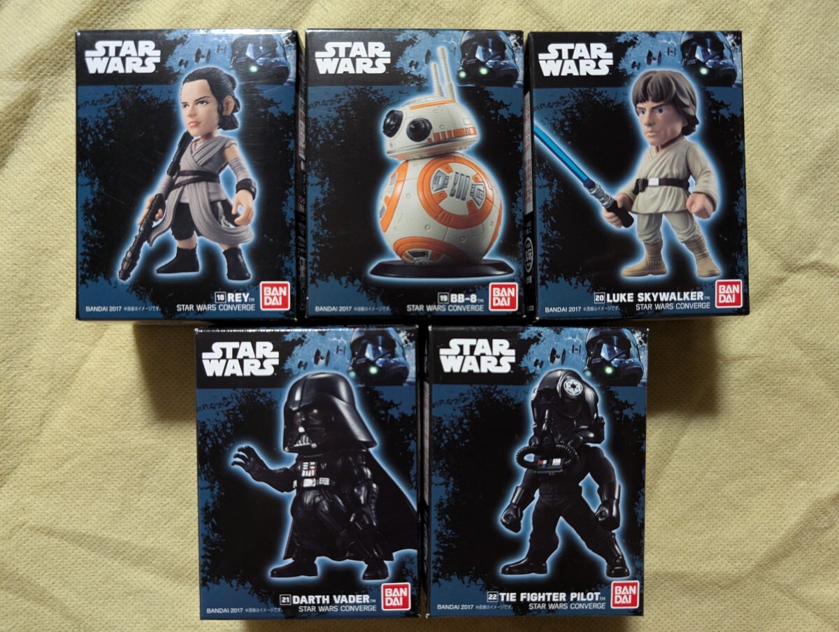 STAR WARS★CONVERGE5★コンプリート★レイ★BB-8★ルーク・スカイウォーカー★ダース・ベイダー★タイ・ファイター パイロット★B拍卖