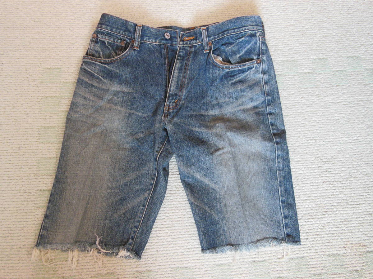 BOBSON ボブソン デニムハーフパンツ サイズ 34(86cm) 送料無料拍卖