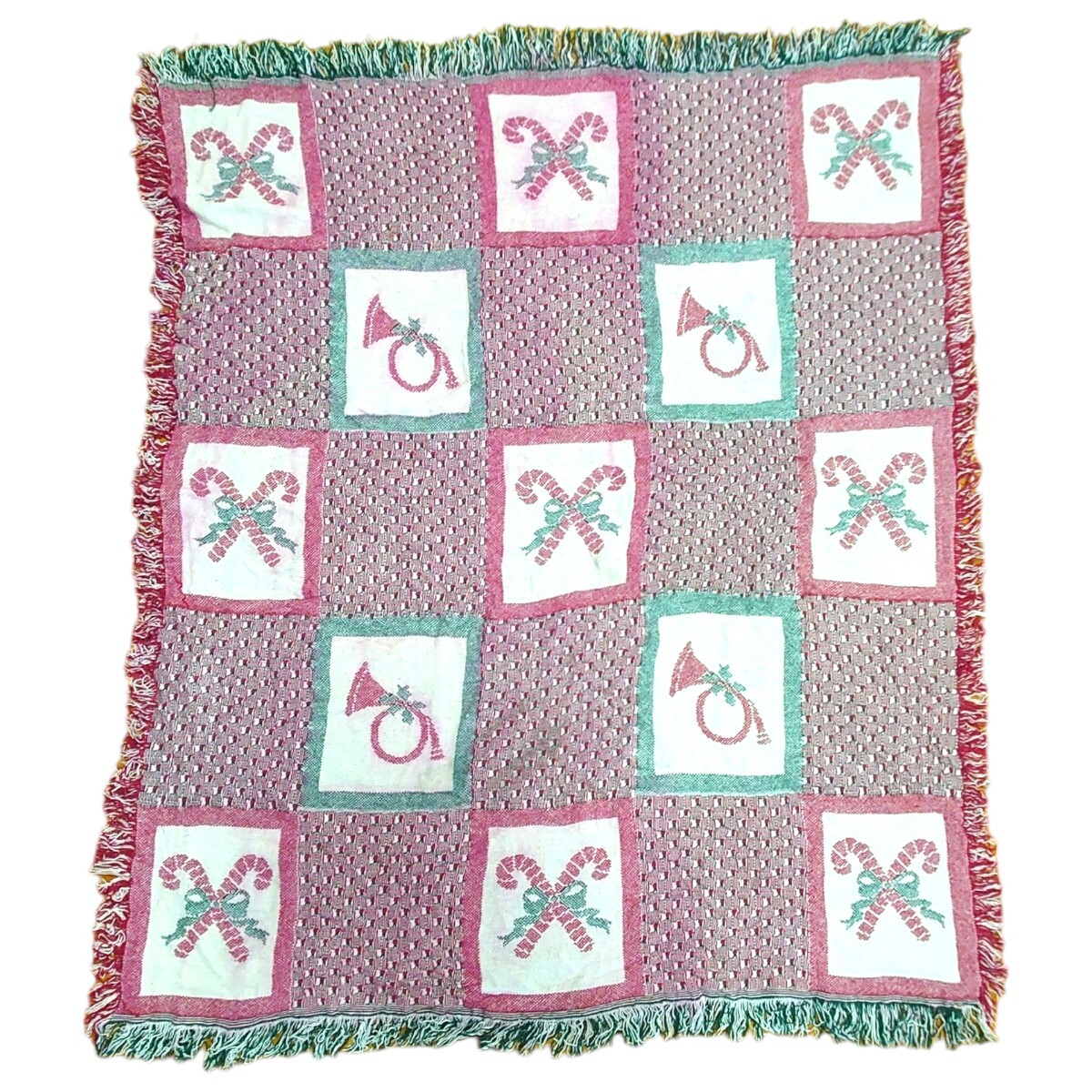 vintageラグ カーペット クリスマス、ラッパ、 623拍卖