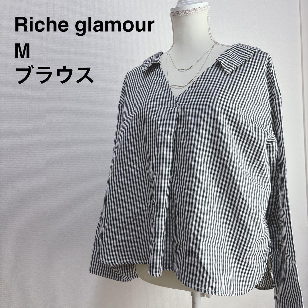 Riche glamour ブラウス 背中ワンポイント サイズ38(M)拍卖